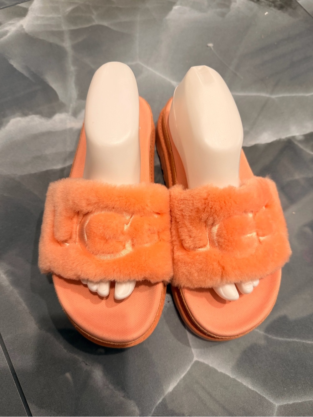 UGG Peach Kiss Faux Fur Slides